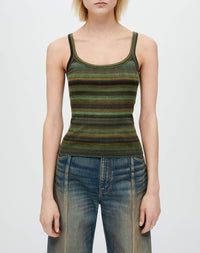 Ribbed wool top - Green Space Dye