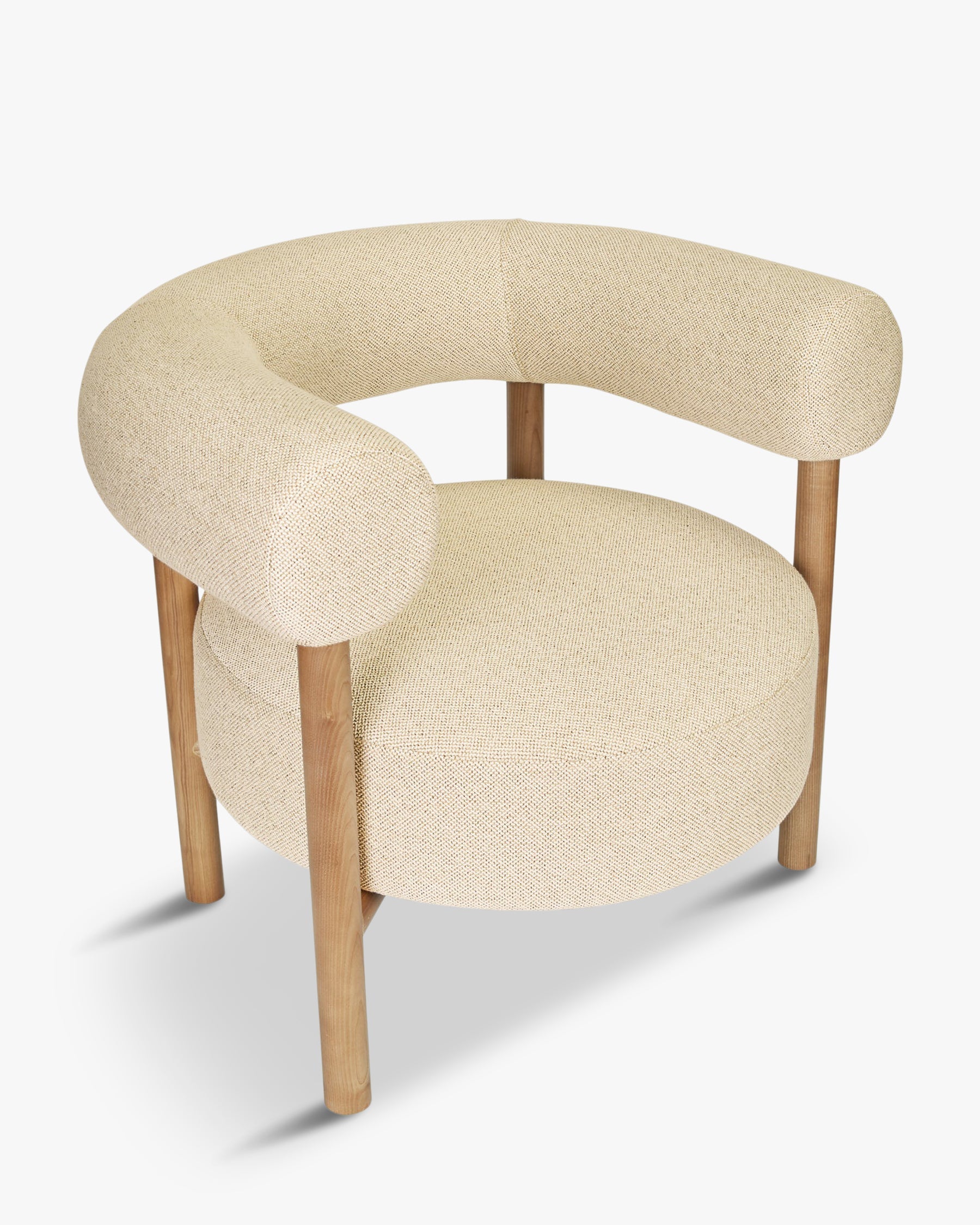 Fauteuil Carol en bois - Beige sable
