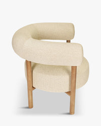 Fauteuil Carol en bois - Beige sable