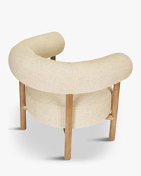 Fauteuil Carol en bois - Beige sable