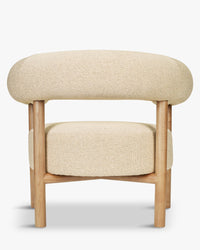 Fauteuil Carol en bois - Beige sable