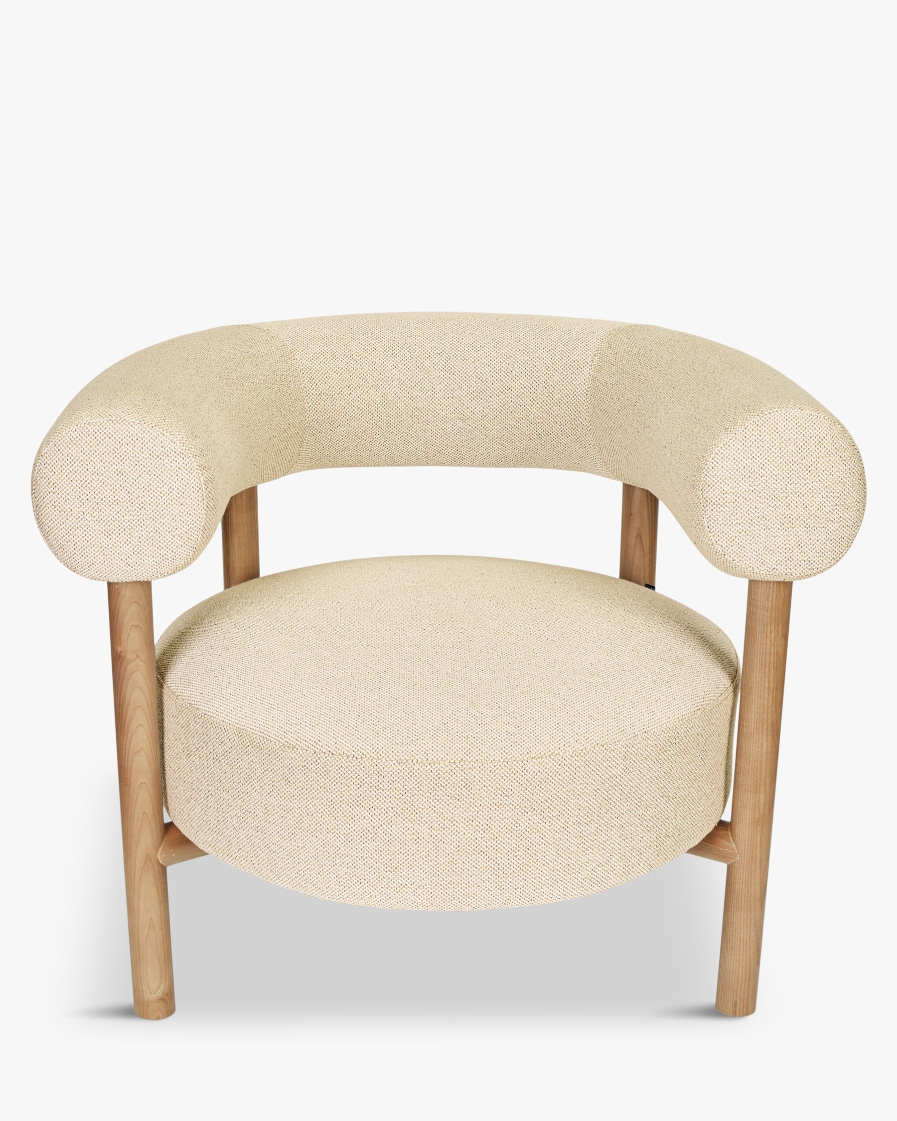 Fauteuil Carol en bois - Beige sable