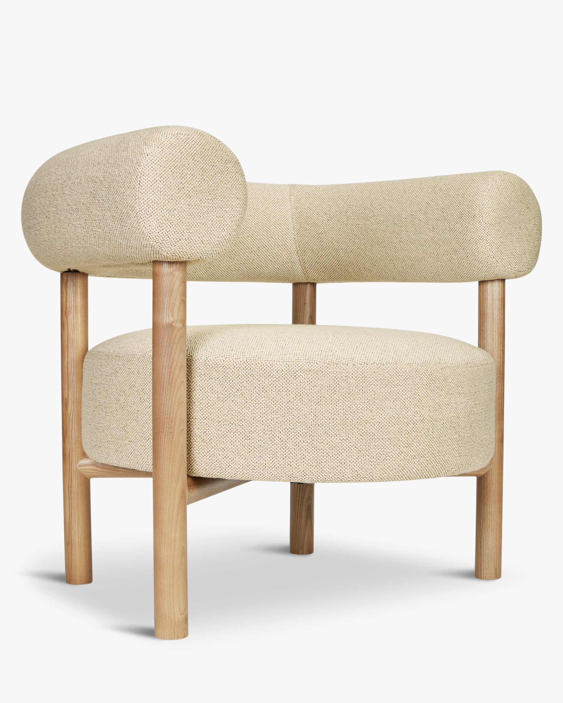 Fauteuil Carol en bois - Beige sable