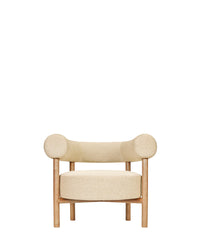 Fauteuil Carol en bois - Beige sable