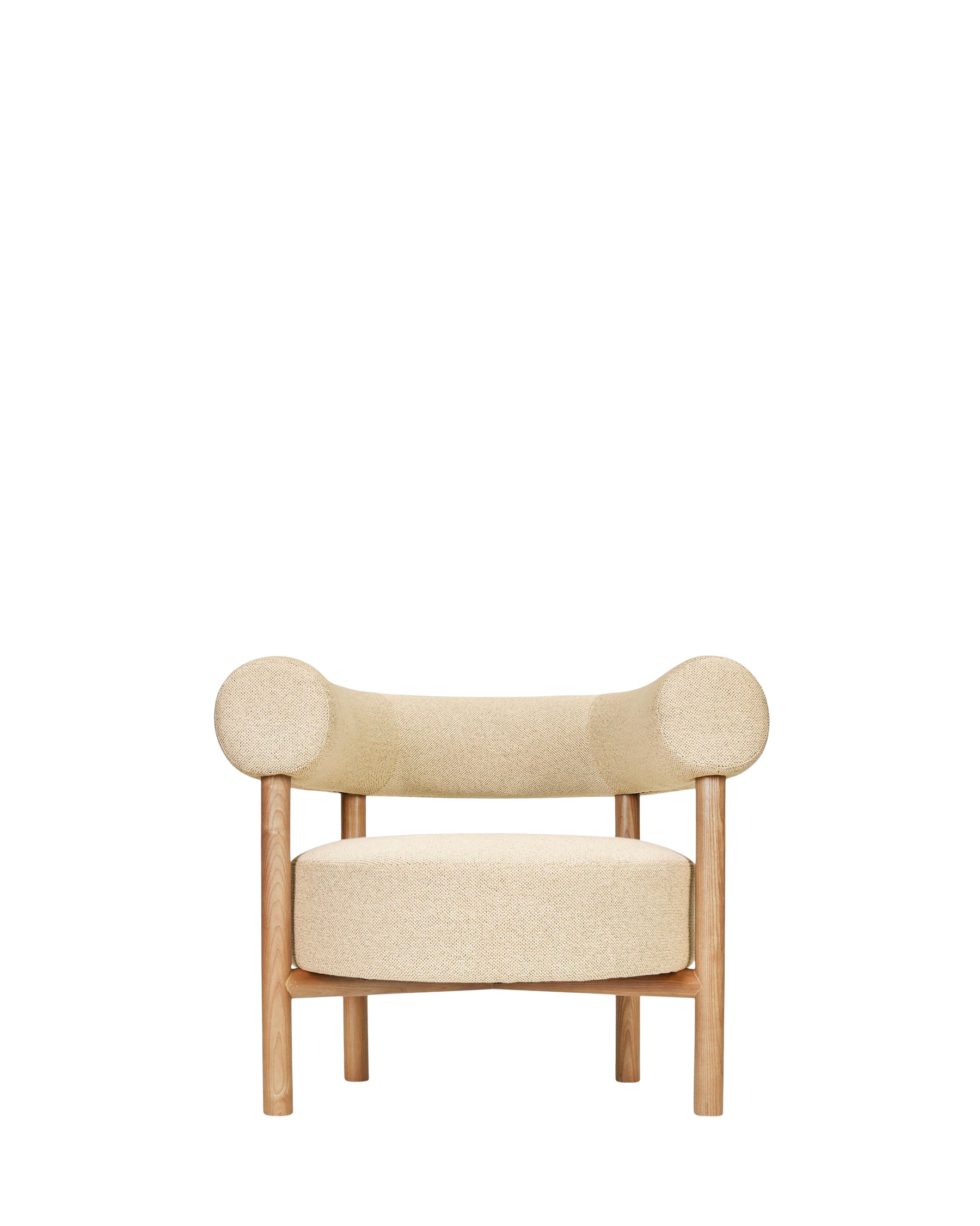 Fauteuil Carol en bois - Beige sable