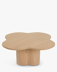 Flower wooden coffee table - Bois naturel