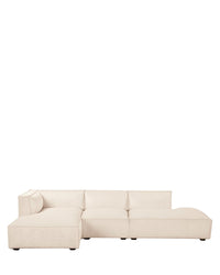 Canapé d'angle gauche Auster - Beige vanille