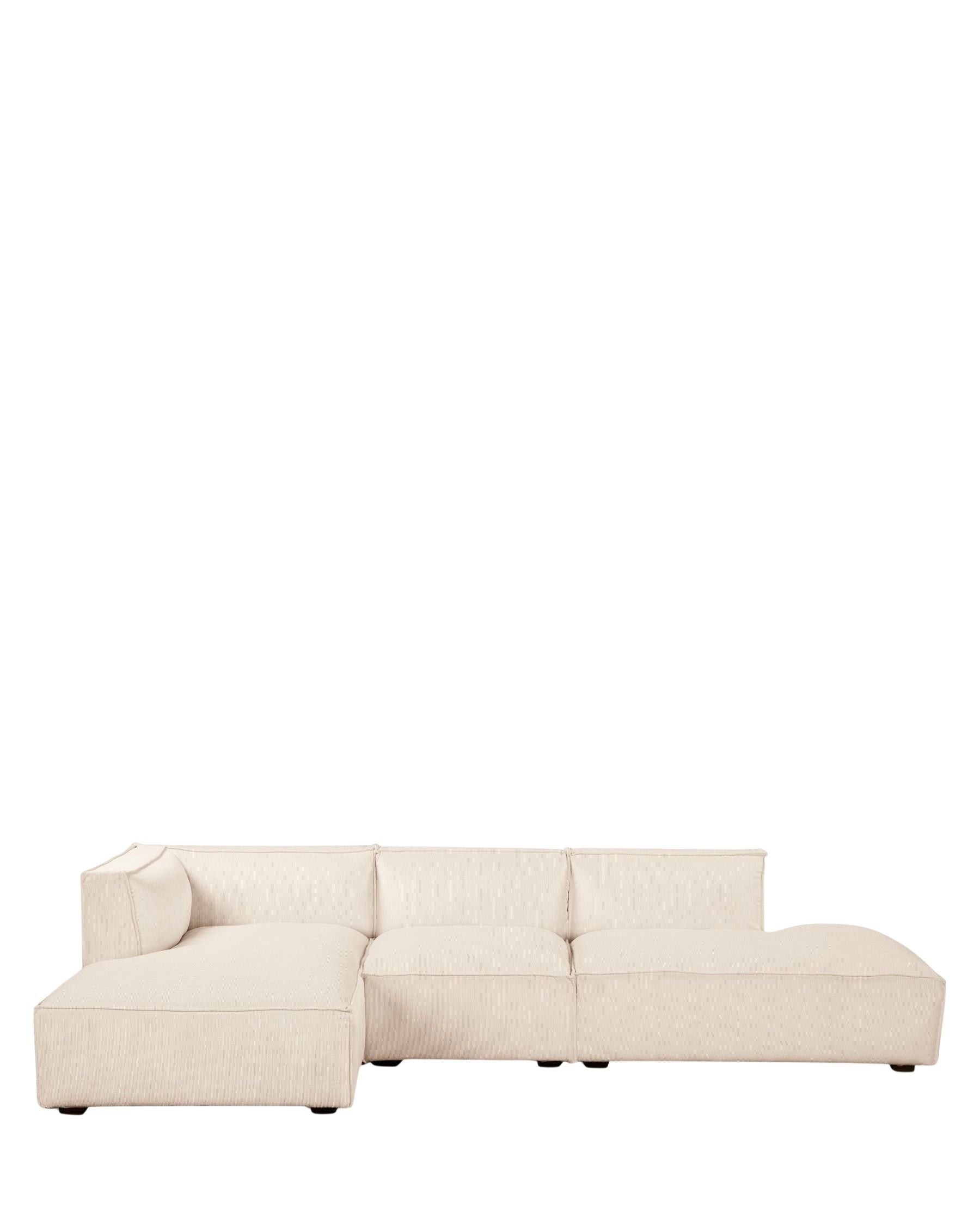 Canapé d'angle gauche Auster - Beige vanille