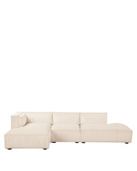 Canapé d'angle gauche Auster - Beige vanille