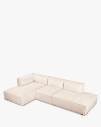 Canapé d'angle gauche Auster - Beige vanille