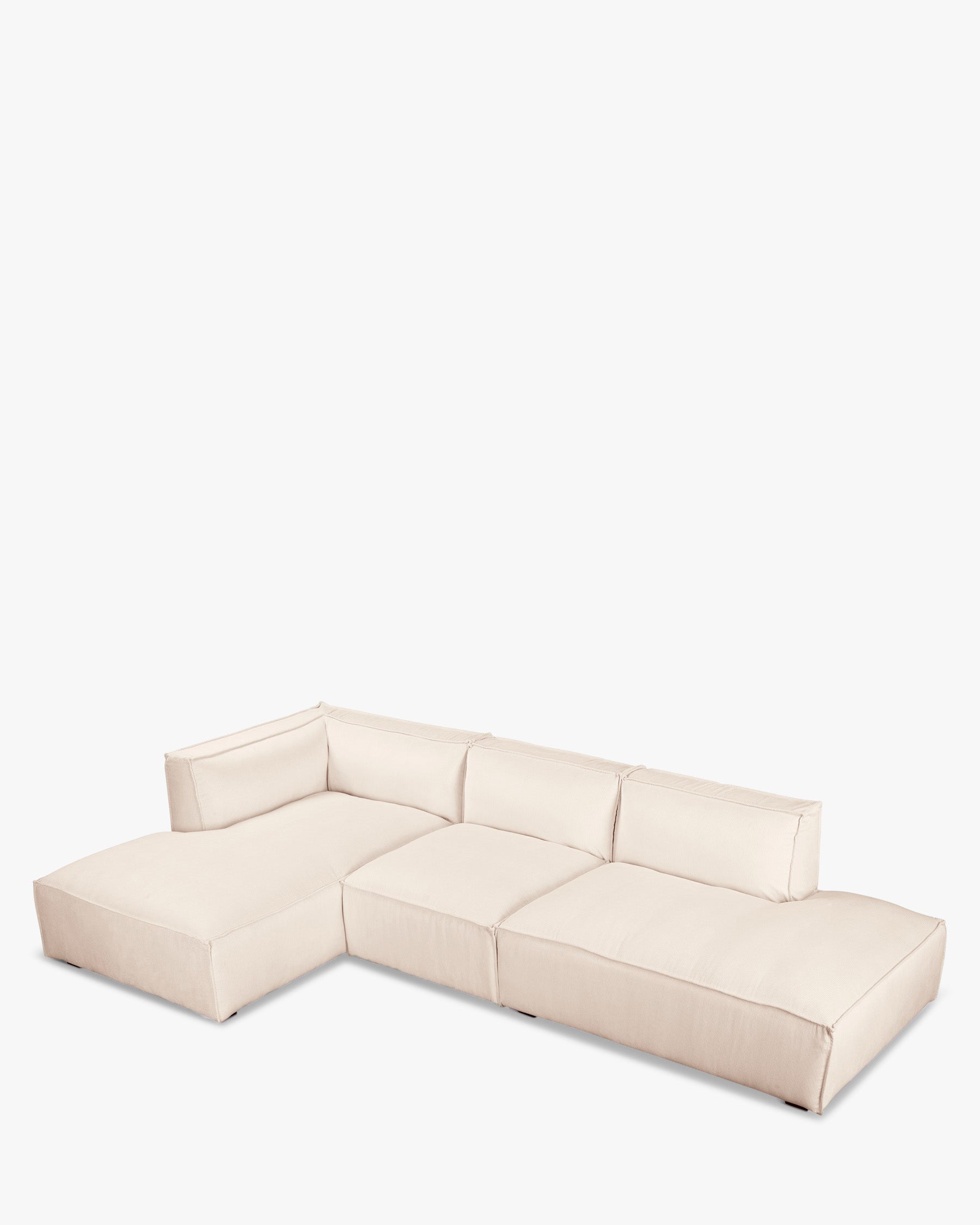 Canapé d'angle gauche Auster - Beige vanille
