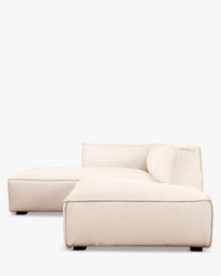Canapé d'angle gauche Auster - Beige vanille