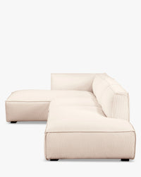 Canapé d'angle gauche Auster - Beige vanille