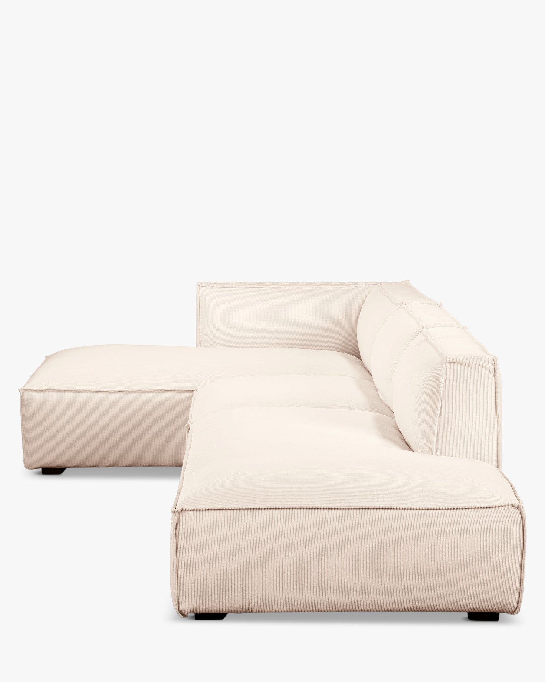 Canapé d'angle gauche Auster - Beige vanille