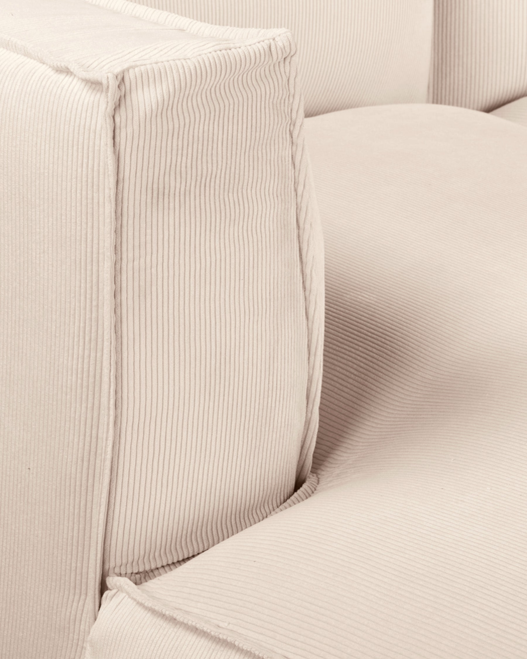 Canapé d'angle droit Auster - Beige vanille