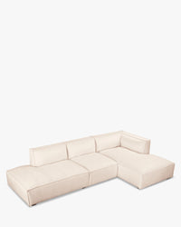 Canapé d'angle droit Auster - Beige vanille