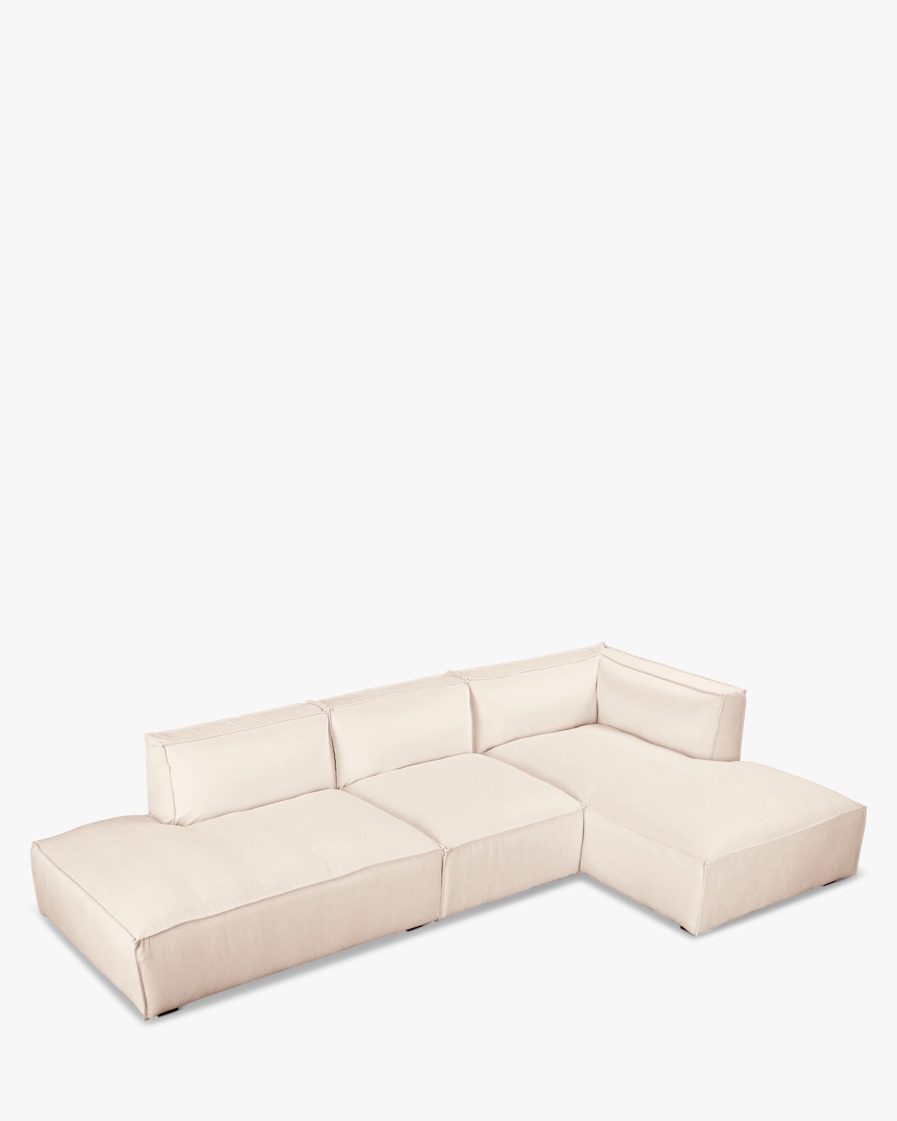 Canapé d'angle droit Auster - Beige vanille