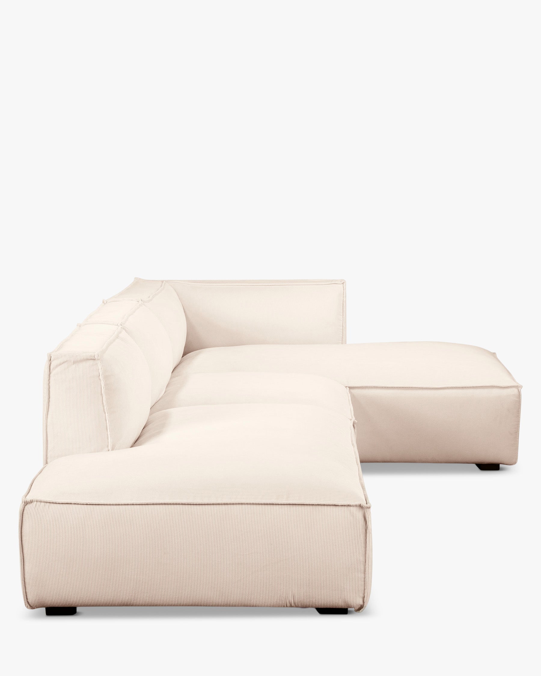 Canapé d'angle droit Auster - Beige vanille