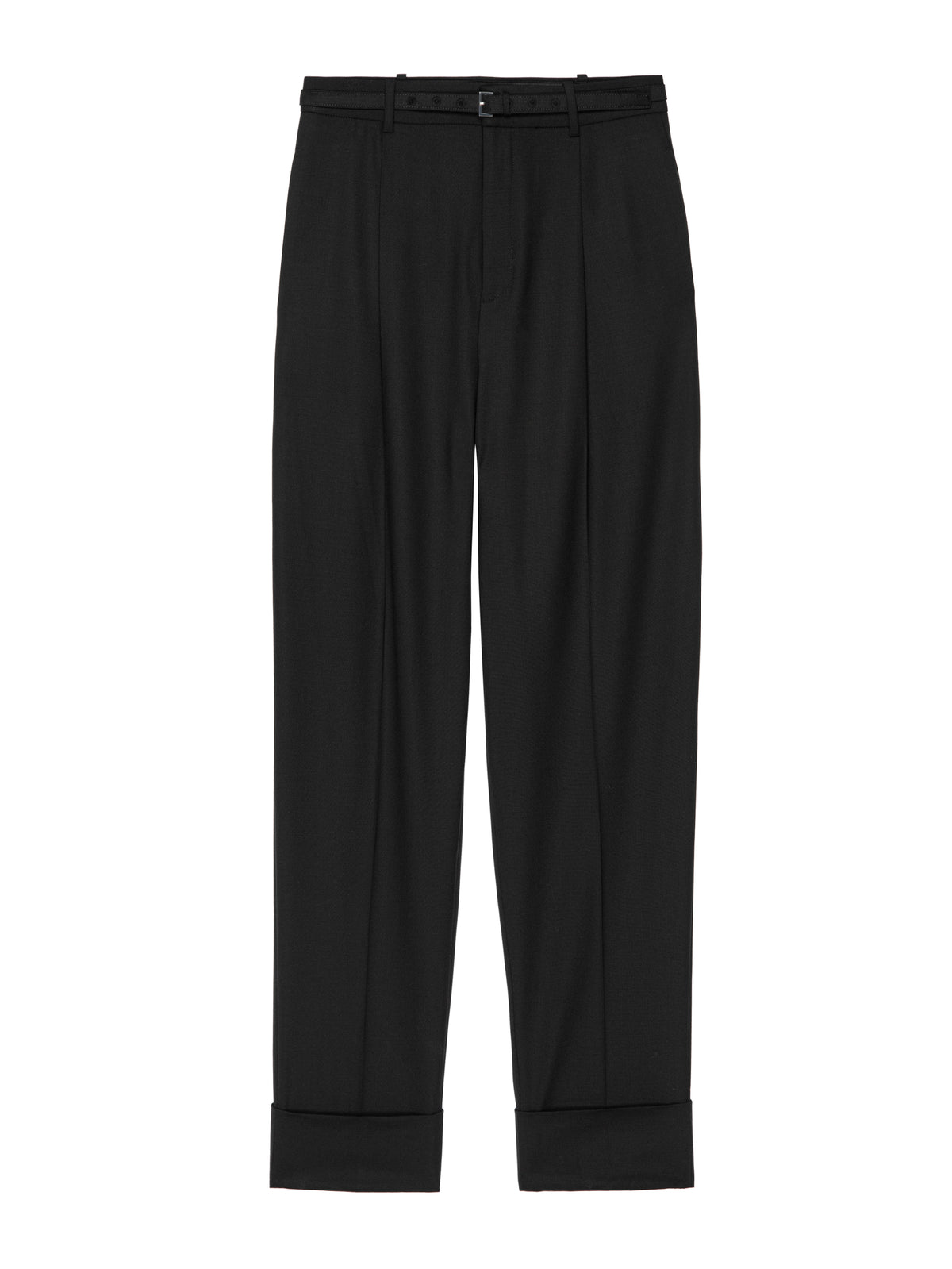 THE CUFFED PLEATED TROUSERBLACK