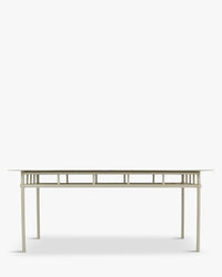 Table à manger extérieur Amalfi - Métal Taupe