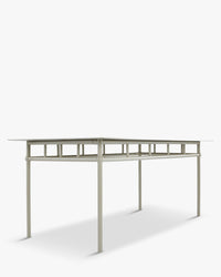 Table à manger extérieur Amalfi - Métal Taupe