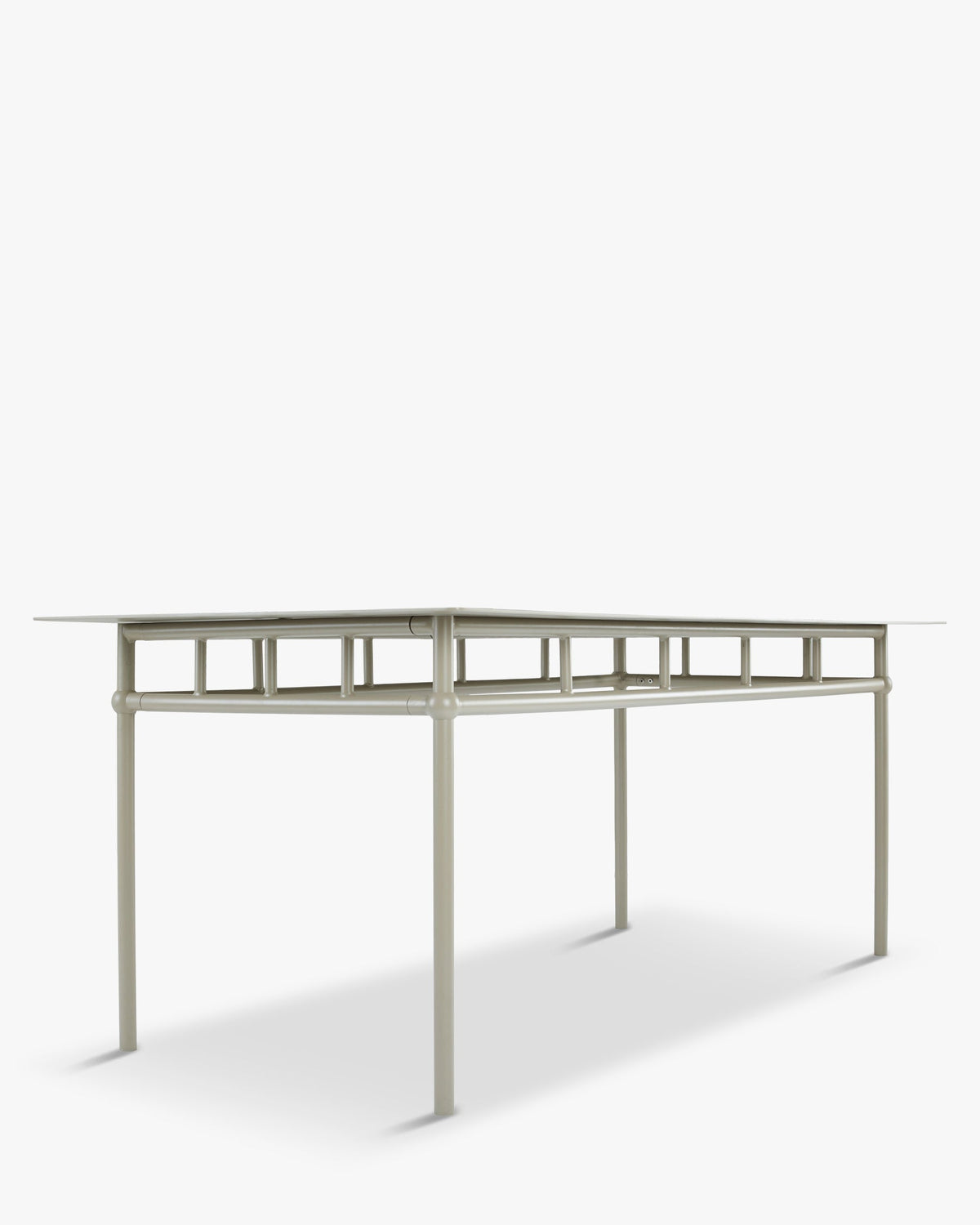 Table à manger extérieur Amalfi - Métal Taupe