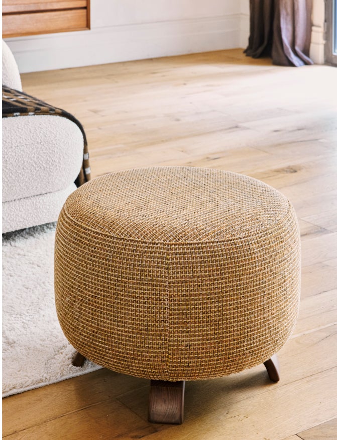 Fauteuil ou pouf Platon - Tweed Jaune Miami