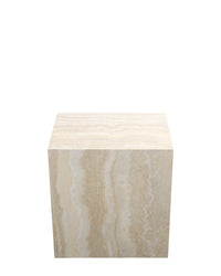 Table d'appoint Borgo - Effet Travertin