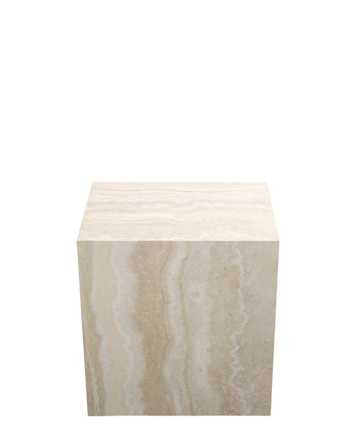 Table d'appoint Borgo - Effet Travertin