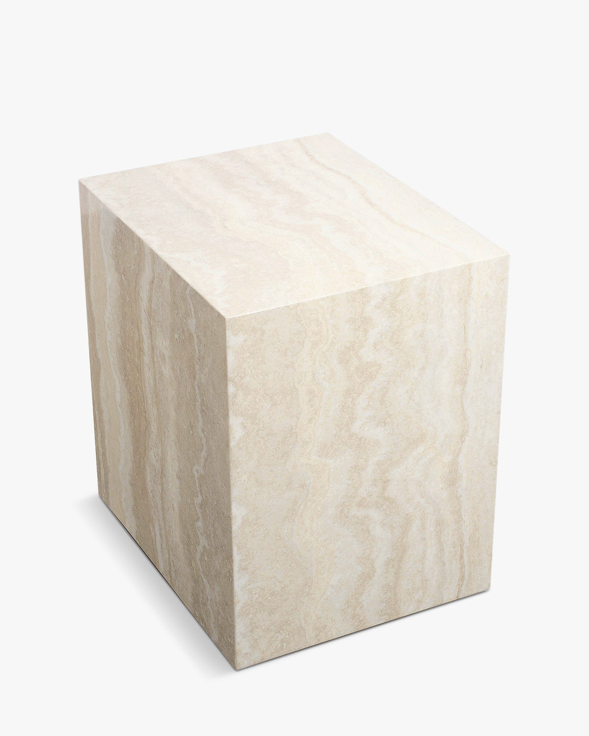 Table d'appoint Borgo - Effet Travertin