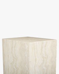 Table d'appoint Borgo - Effet Travertin