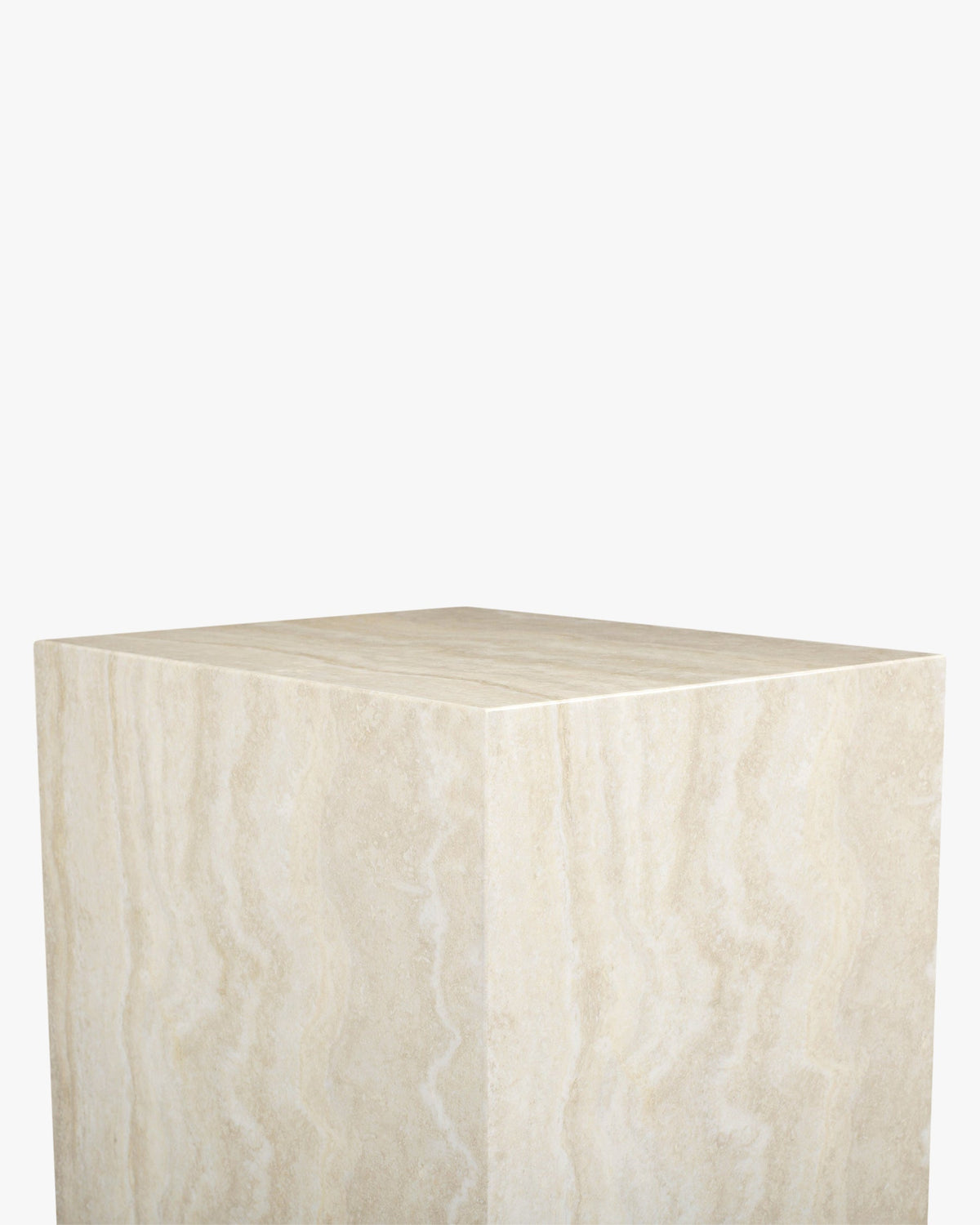 Table d'appoint Borgo - Effet Travertin