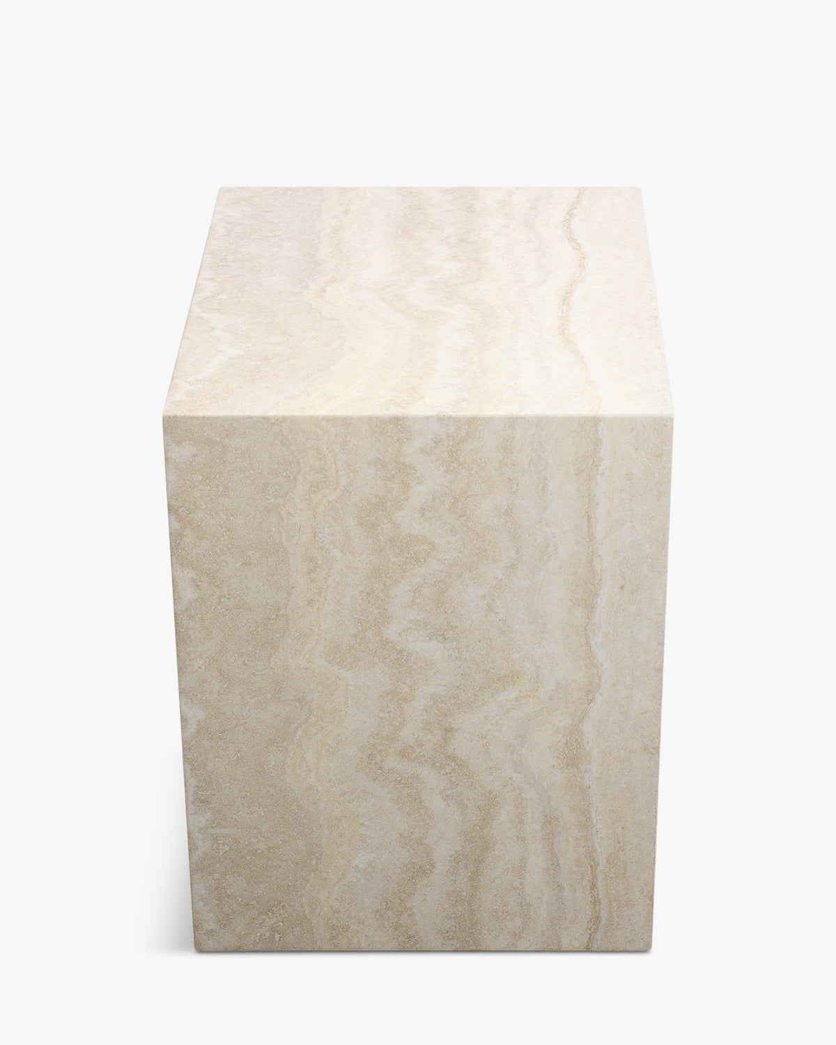 Table d'appoint Borgo - Effet Travertin
