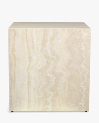 Table d'appoint Borgo - Effet Travertin