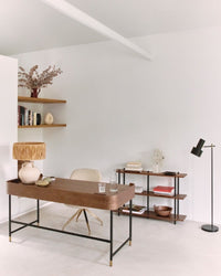 Bureau Jeffrey en bois - Bois noyer