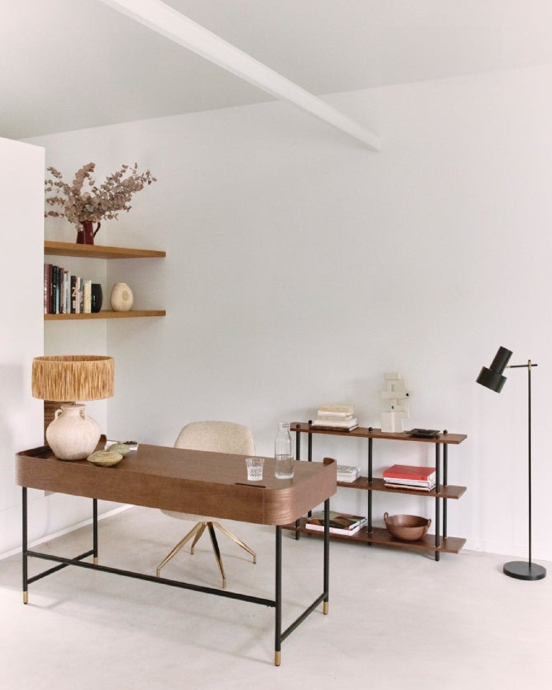 Bureau Jeffrey en bois - Bois noyer