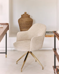 Luthor swivel office chair - Tweed sable