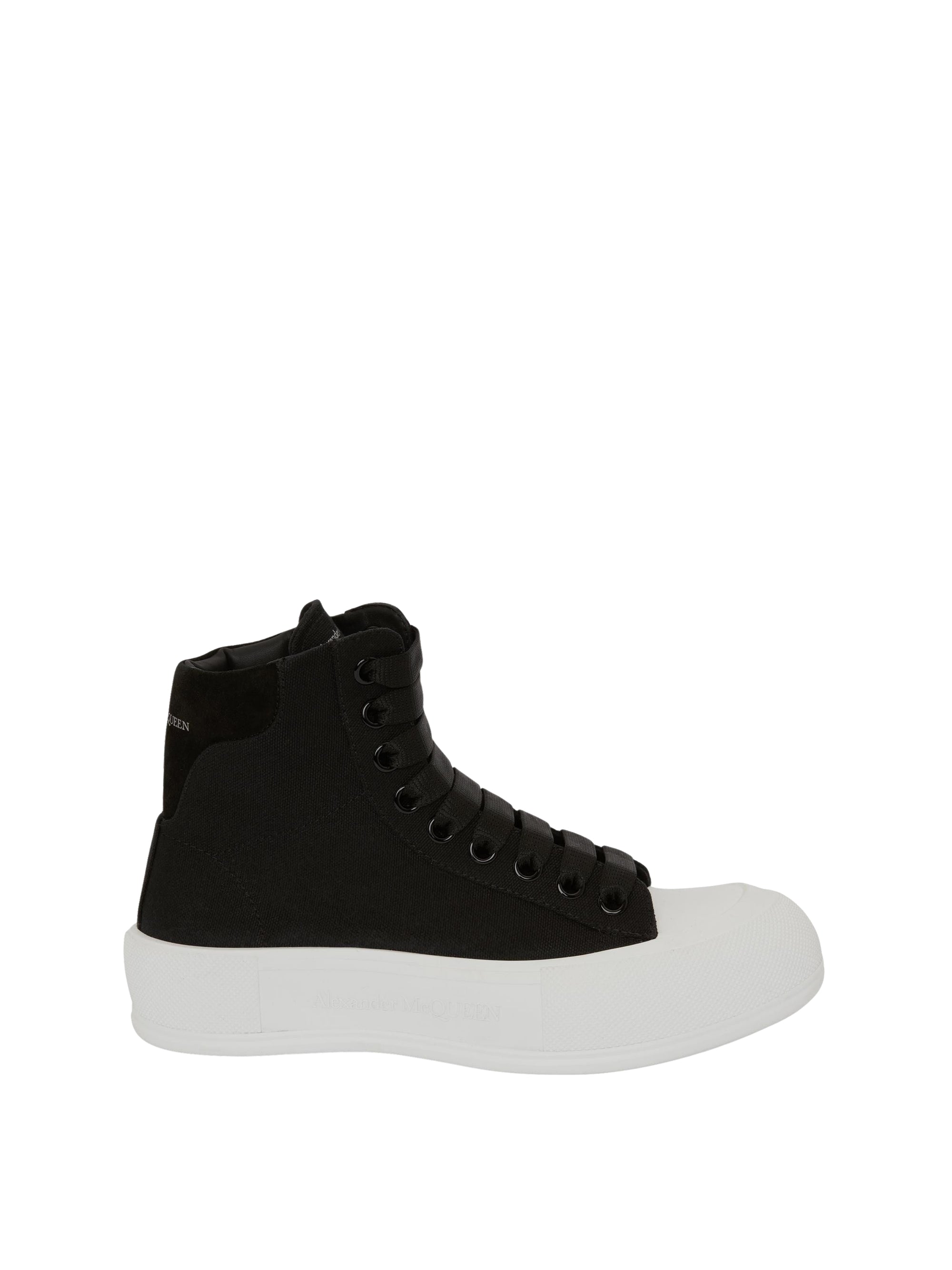 Sneakers montantes en tissu - Black & White