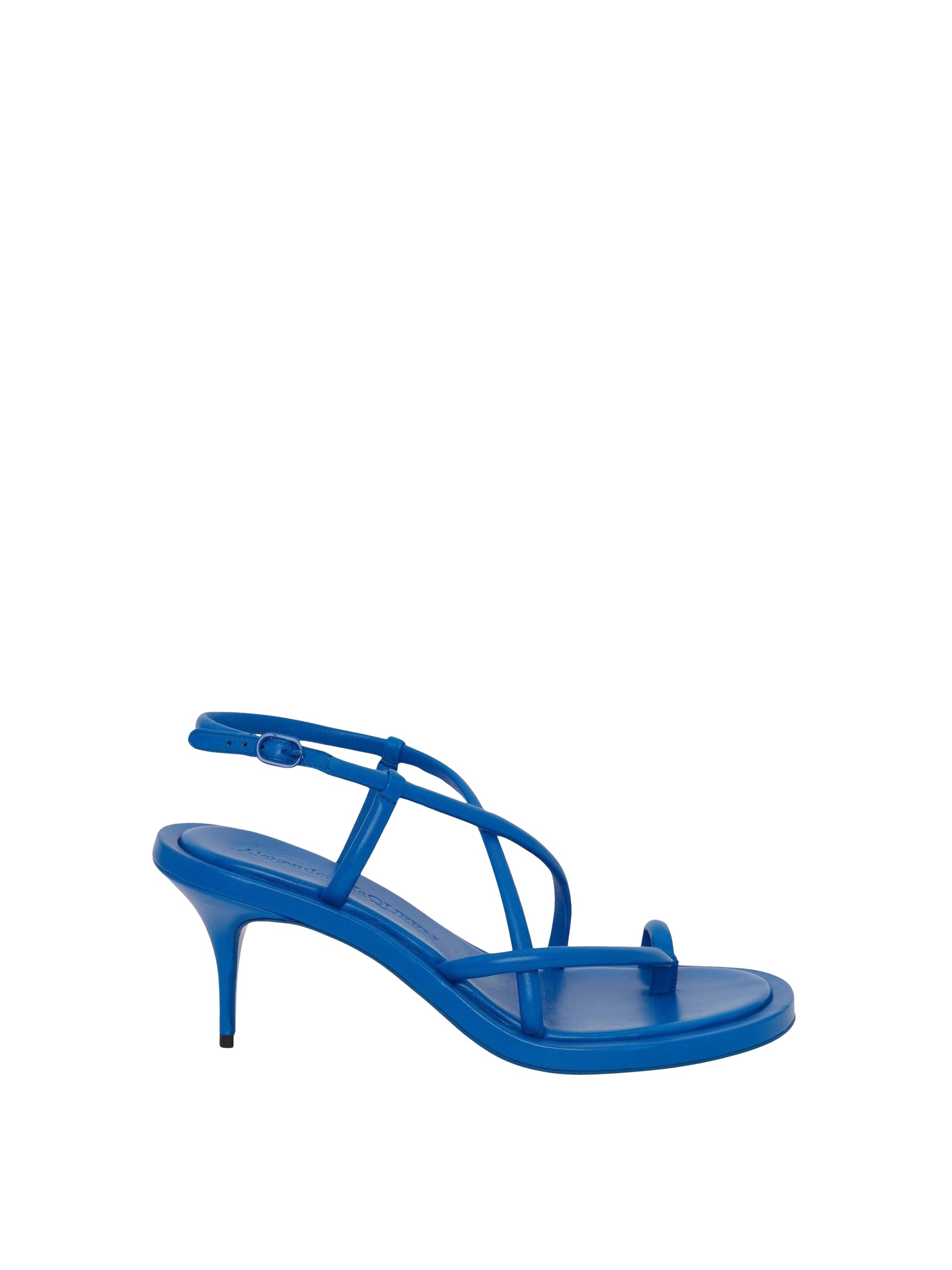Sandales à talons avec laninères 85 en cuir - Ultra Marine
