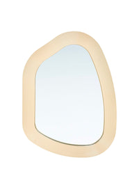 Miroir design organique Georgy en bois - Beige