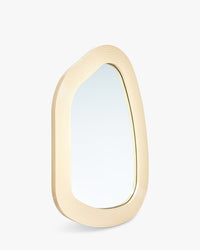 Miroir design organique Georgy en bois - Beige