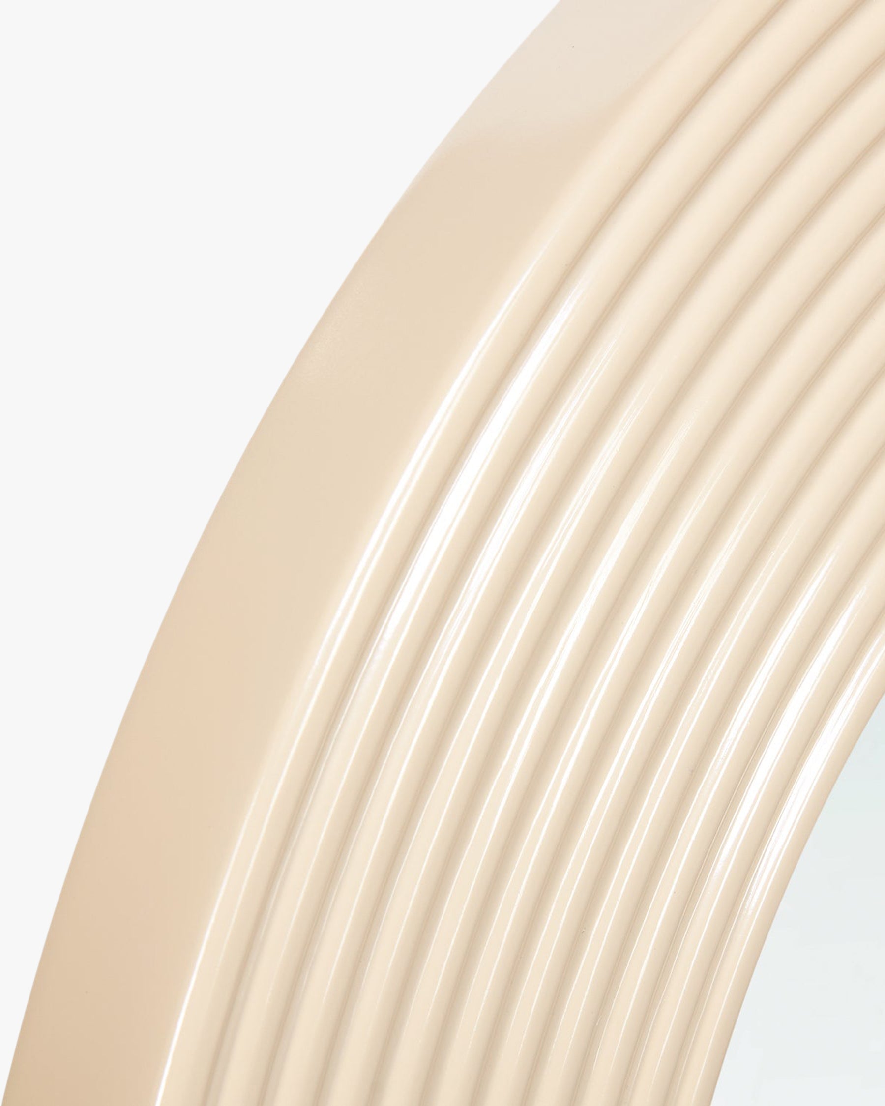 Miroir design organique Georgy en bois - Beige
