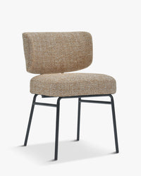 Chaise Abby - Jaune Moucheté & Métal Noir