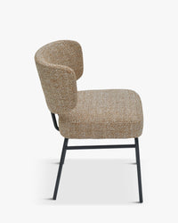 Chaise Abby - Jaune Moucheté & Métal Noir
