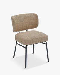 Chaise Abby - Jaune Moucheté & Métal Noir