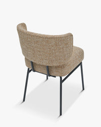 Chaise Abby - Jaune Moucheté & Métal Noir
