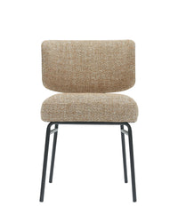 Chaise Abby - Jaune Moucheté & Métal Noir