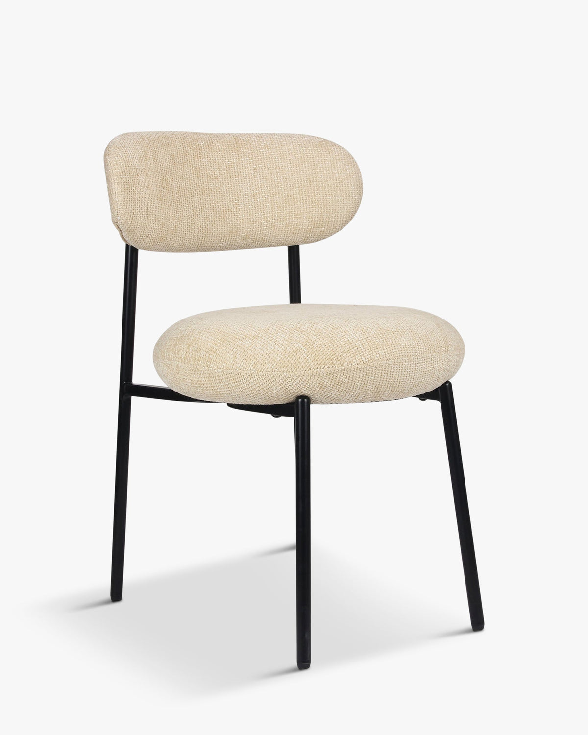 Chaise Maia en tweed - Tweed sable