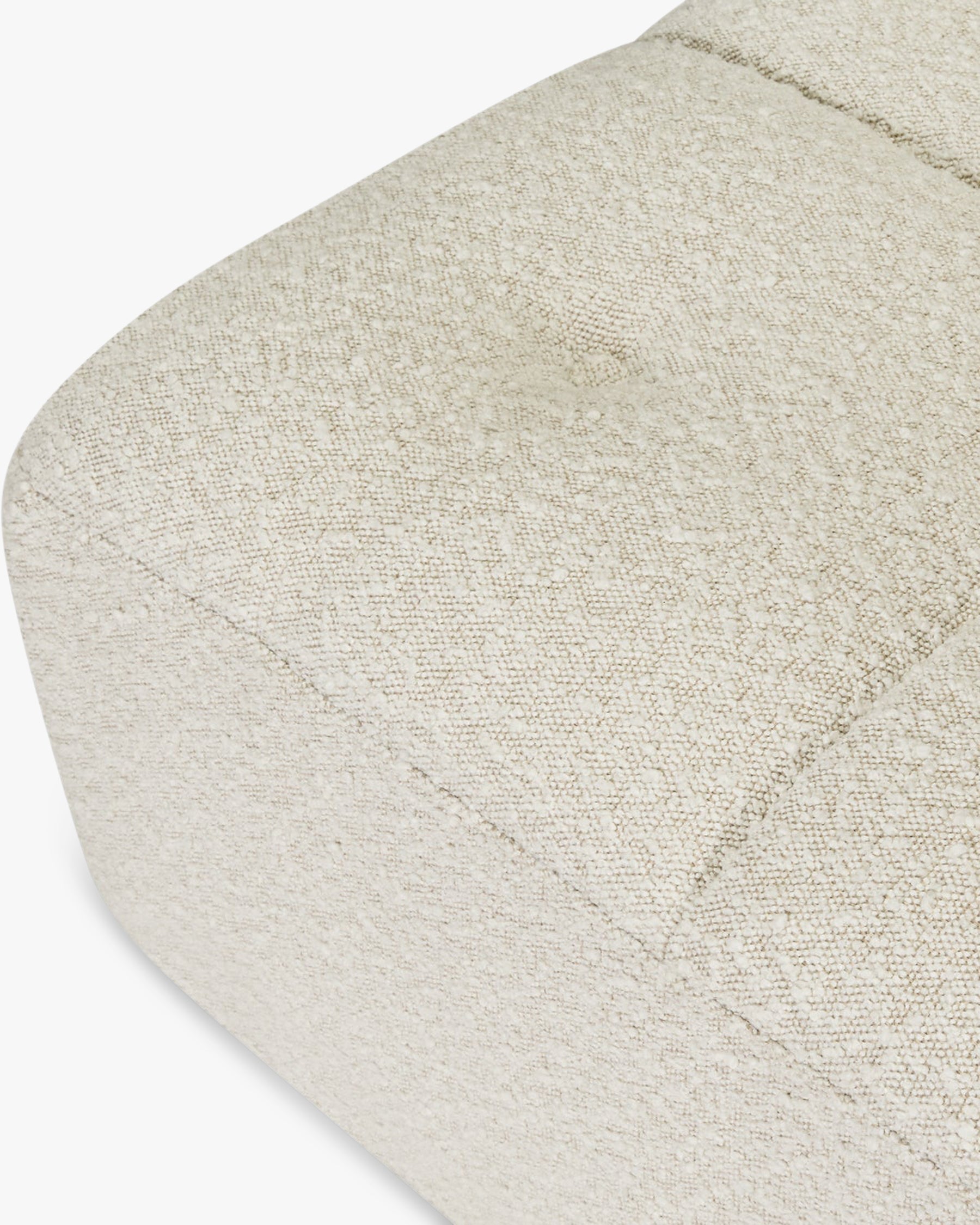 Fauteuil d'angle droit modulable Belize - Blanc avoine