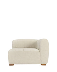 Fauteuil d'angle droit modulable Belize - Blanc avoine